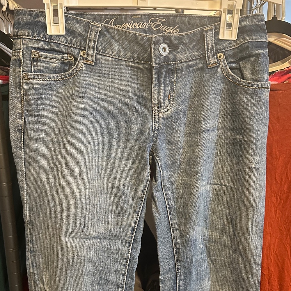 American Eagle Outfitters Women's Light Blue boyfriend jeans